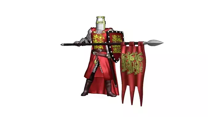 English crusader Infantry 6 3D print model