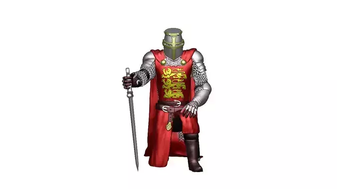 English crusader Infantry 8 3D print model