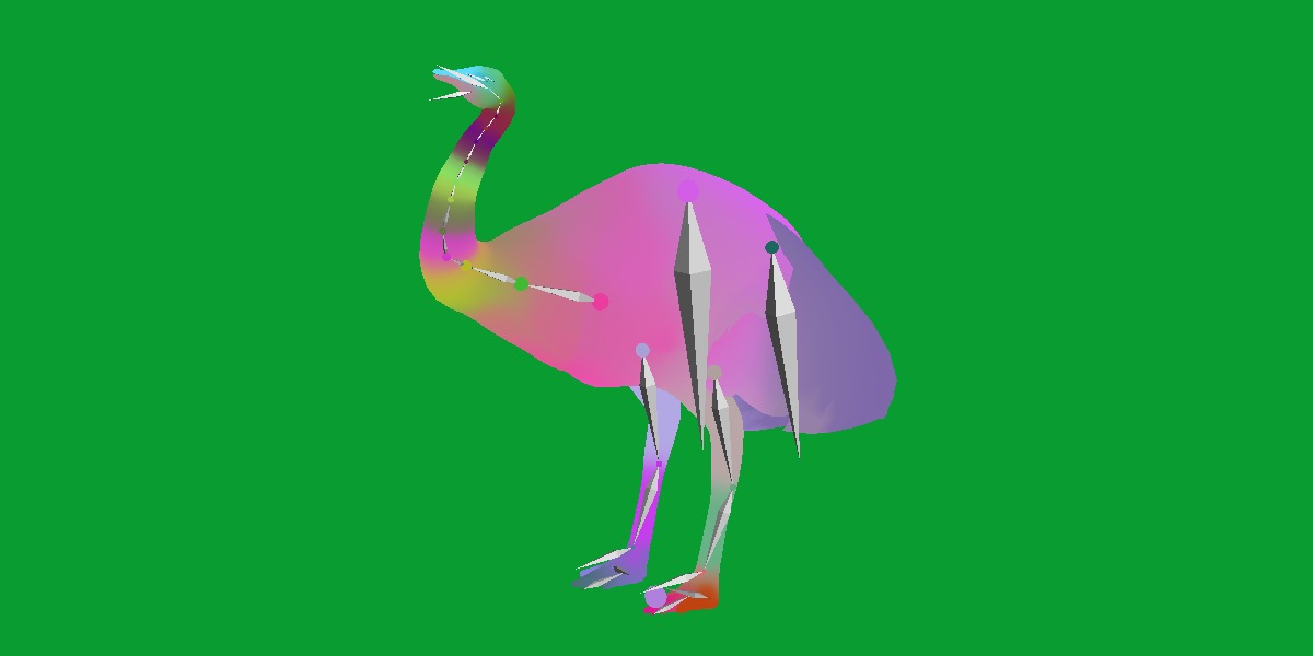 Emu Bird Low-poly 3D model_22