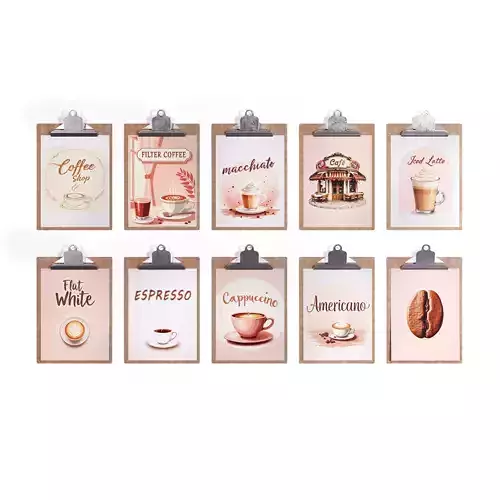  Menu for a coffee shop