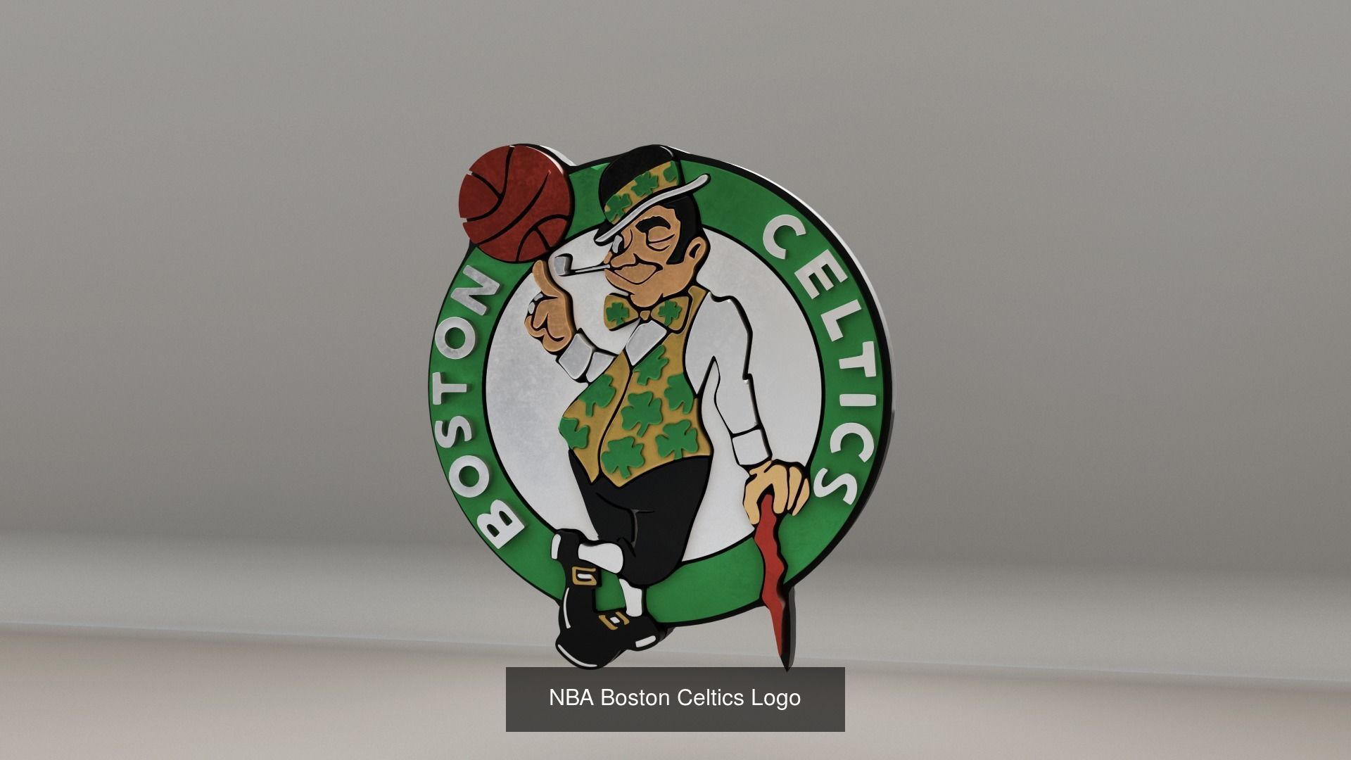 NBA Atlantic Division Teams Logos 3D Model Collection_7