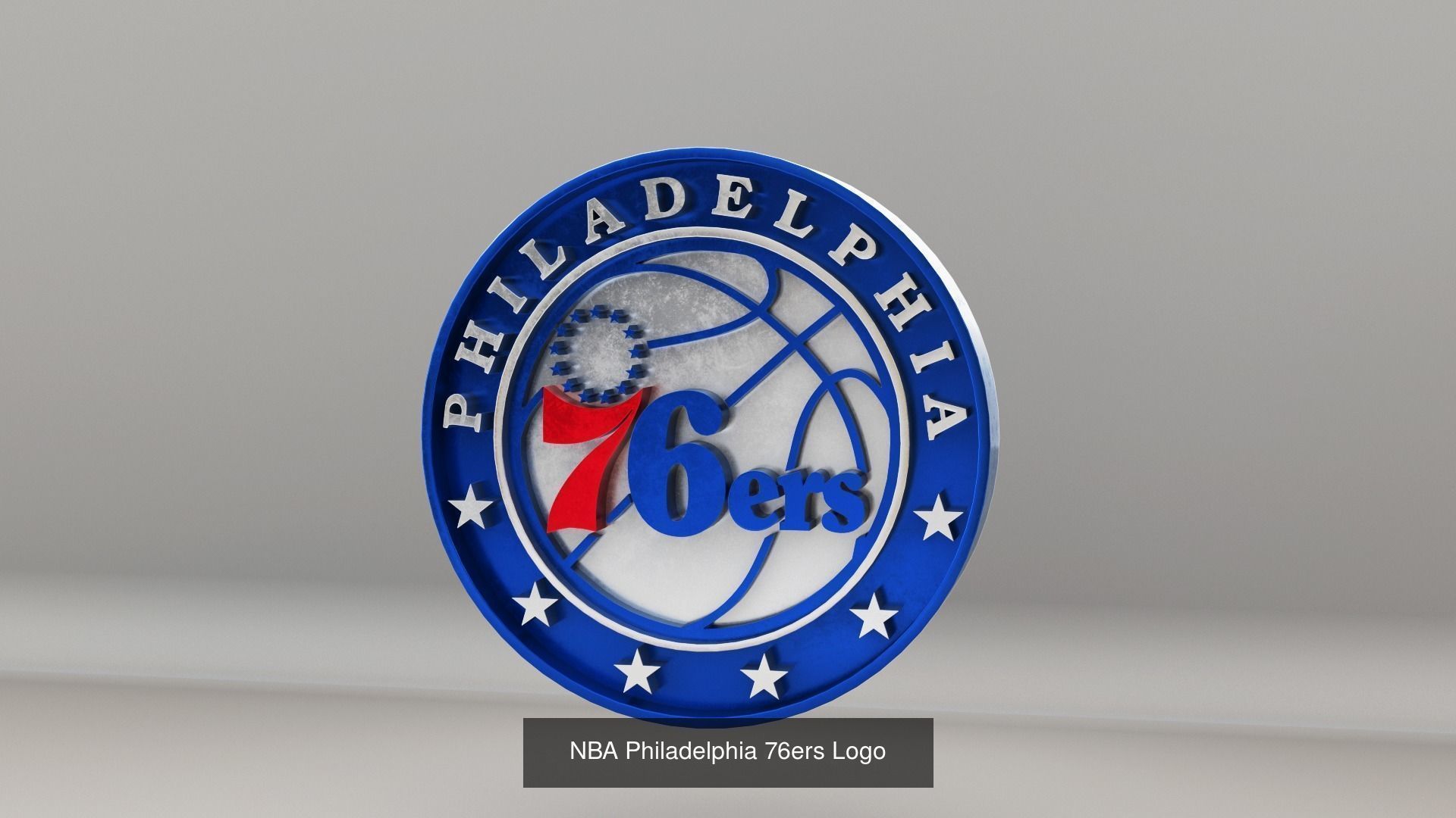 NBA Atlantic Division Teams Logos 3D Model Collection_11