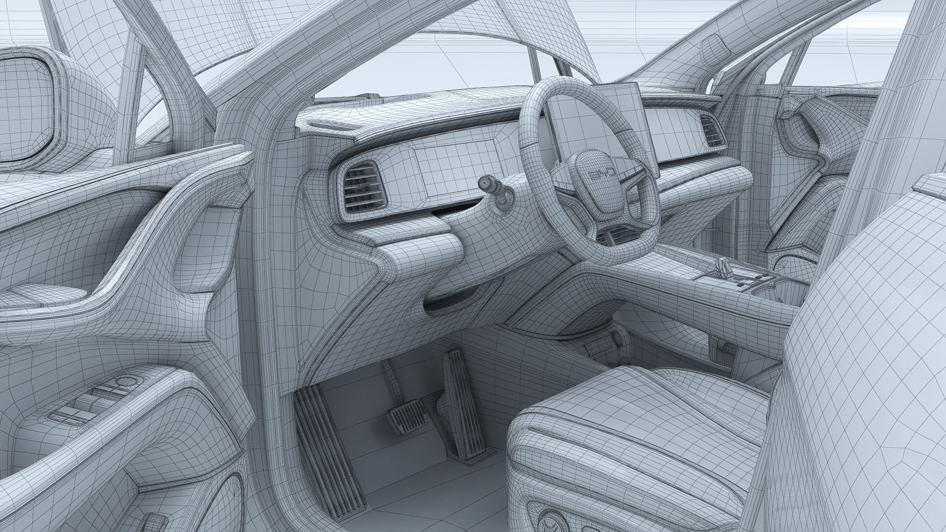 2025 BYD Sea lion 07 EV with interior 3D model_39