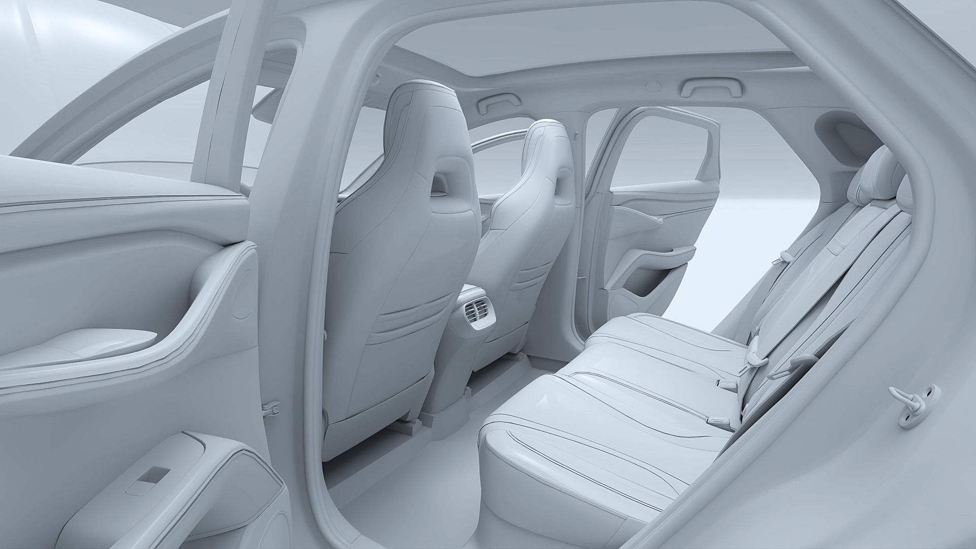 2025 BYD Sea lion 07 EV with interior 3D model_42