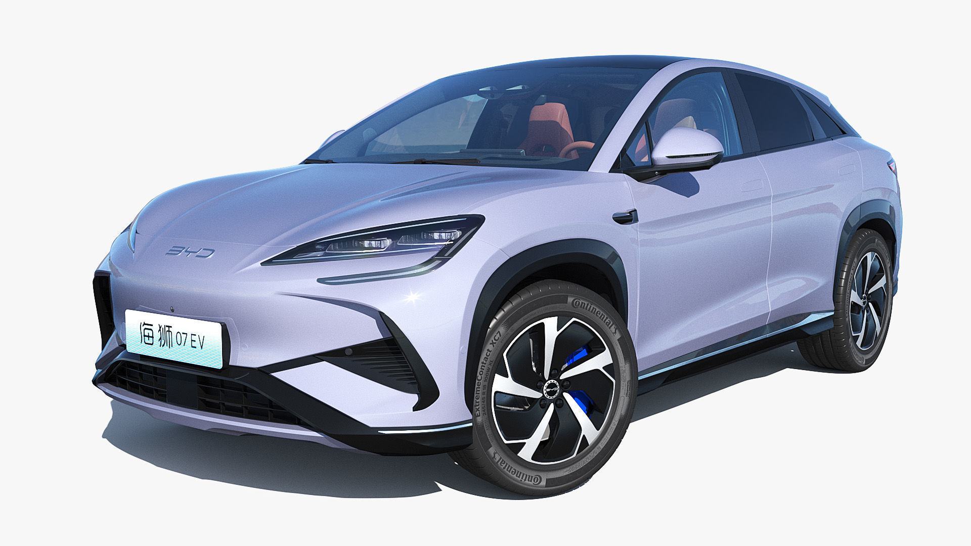 2025 BYD Sea lion 07 EV with interior 3D model_2