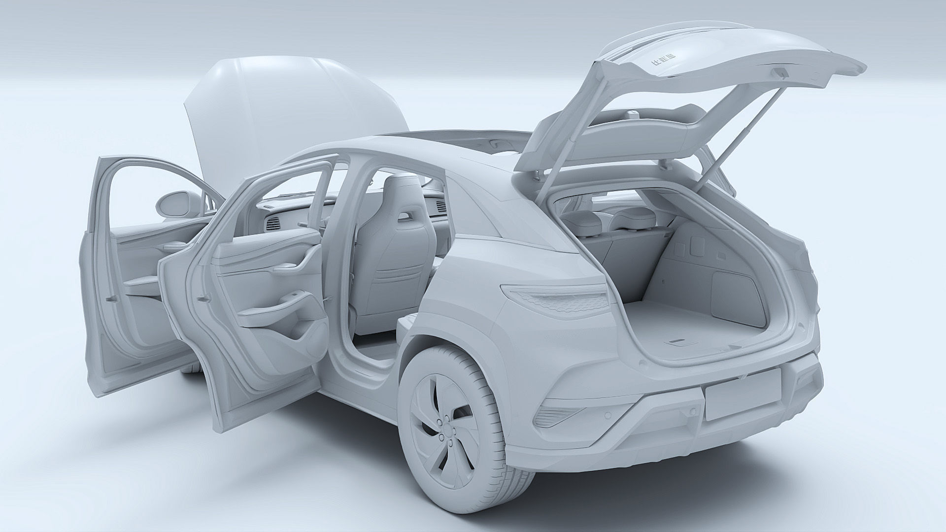 2025 BYD Sea lion 07 EV with interior 3D model_48