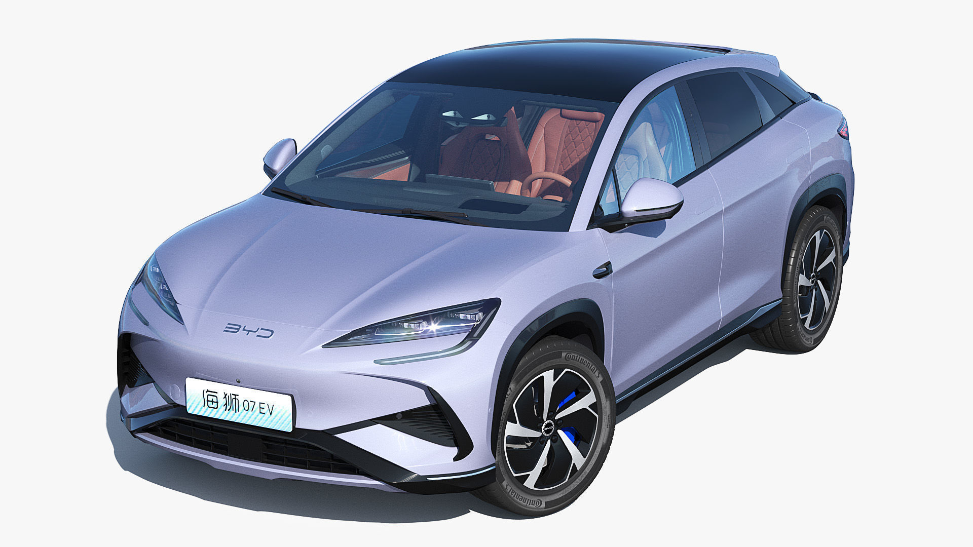 2025 BYD Sea lion 07 EV with interior 3D model_1