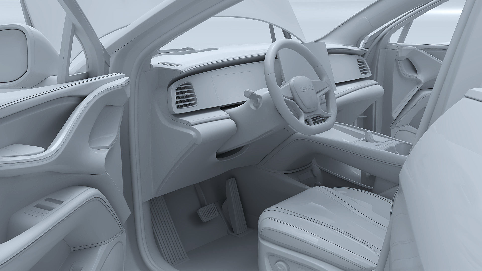 2025 BYD Sea lion 07 EV with interior 3D model_38
