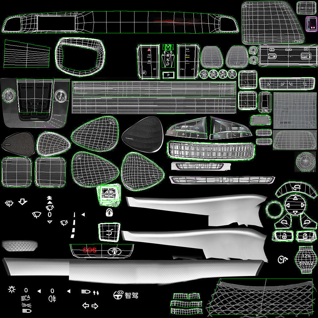 2025 BYD Sea lion 07 EV with interior 3D model_23