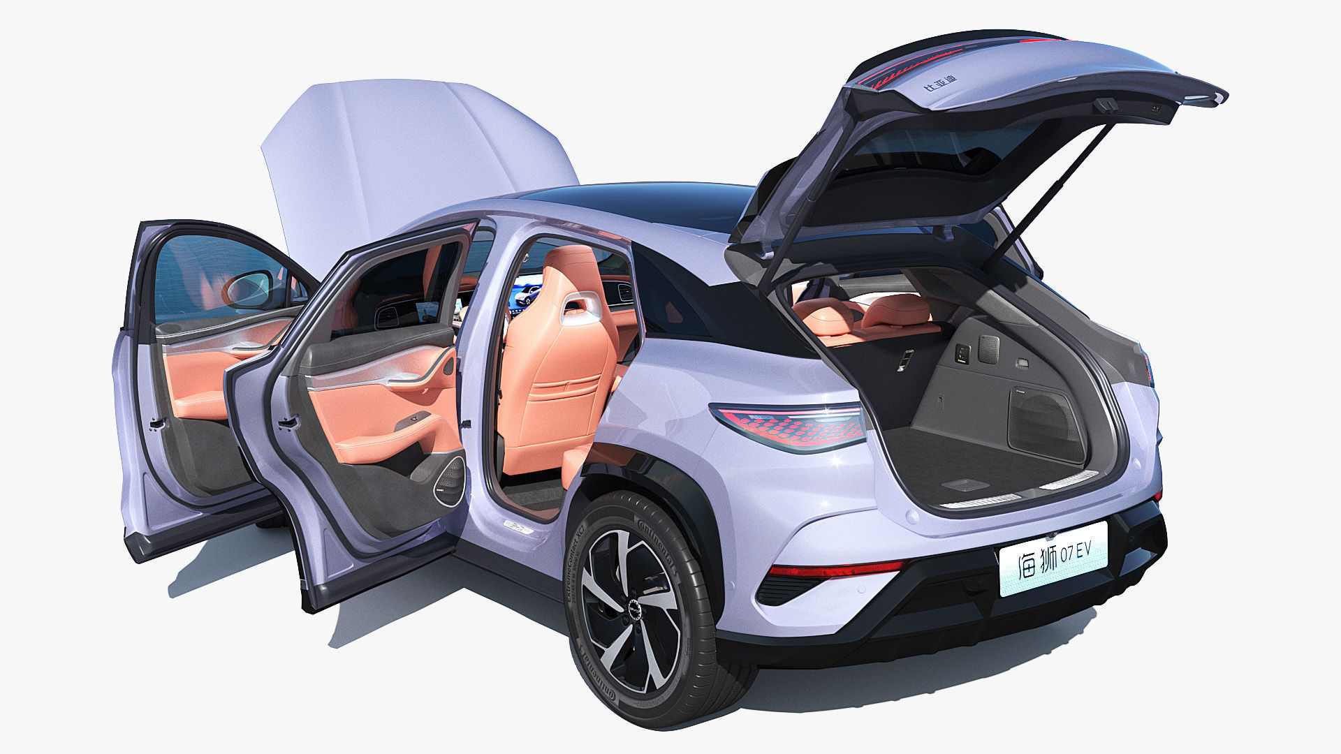 2025 BYD Sea lion 07 EV with interior 3D model_19