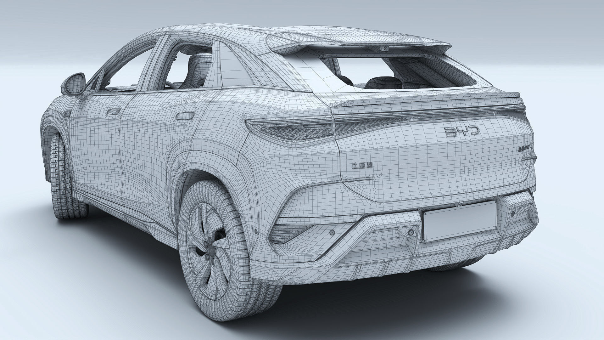 2025 BYD Sea lion 07 EV with interior 3D model_51