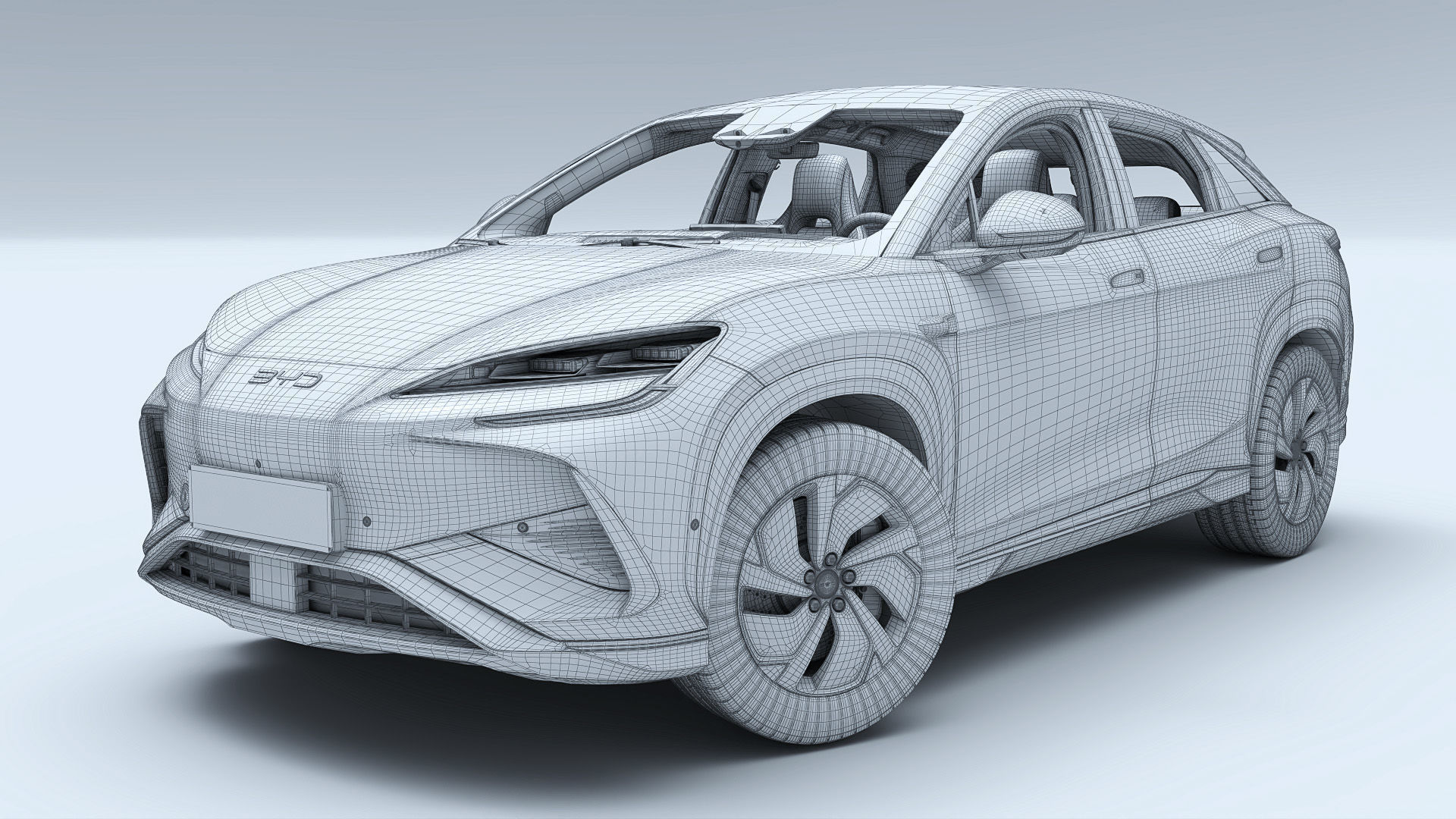 2025 BYD Sea lion 07 EV with interior 3D model_25