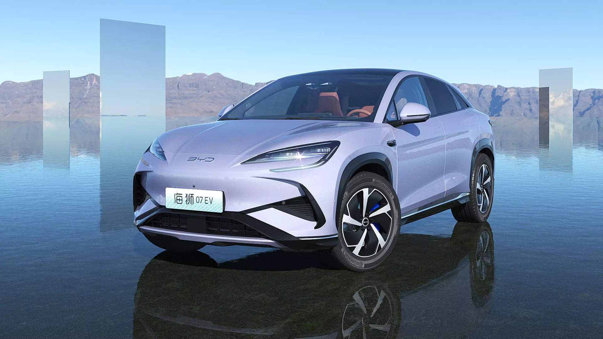 2025 BYD Sea lion 07 EV with interior 3D model_0