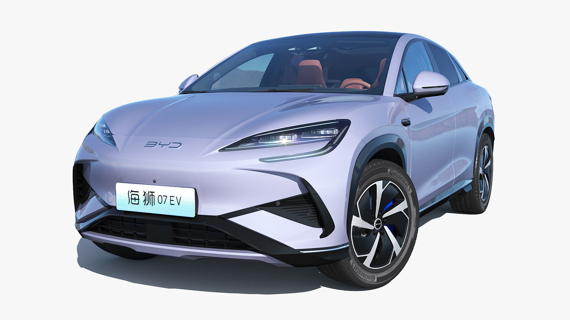 2025 BYD Sea lion 07 EV with interior 3D model_3