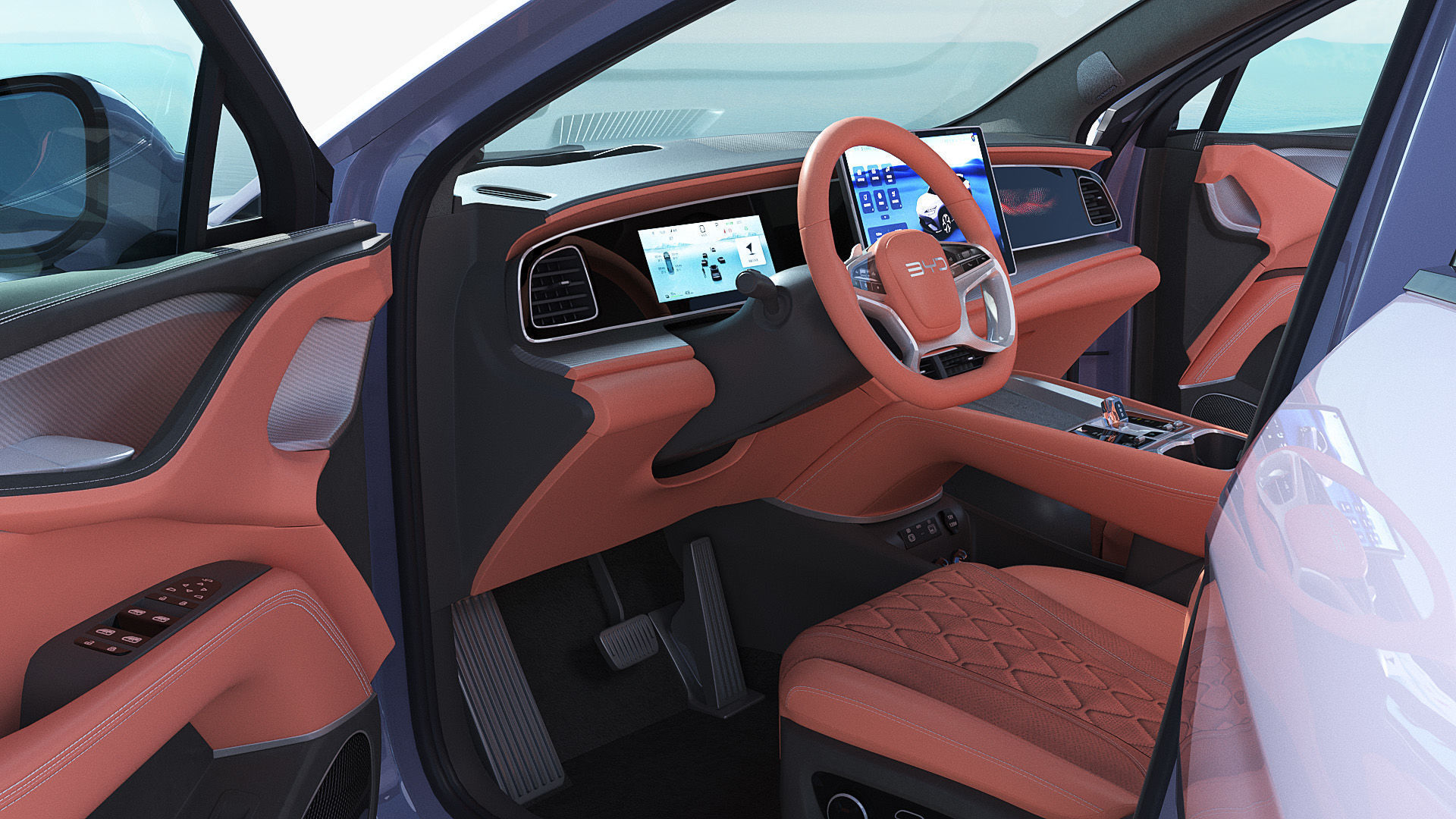 2025 BYD Sea lion 07 EV with interior 3D model_13