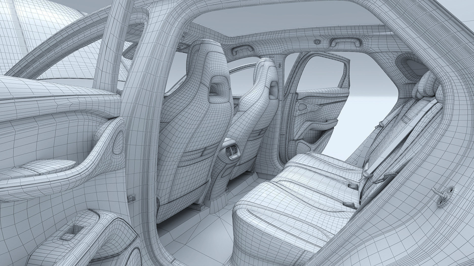 2025 BYD Sea lion 07 EV with interior 3D model_43