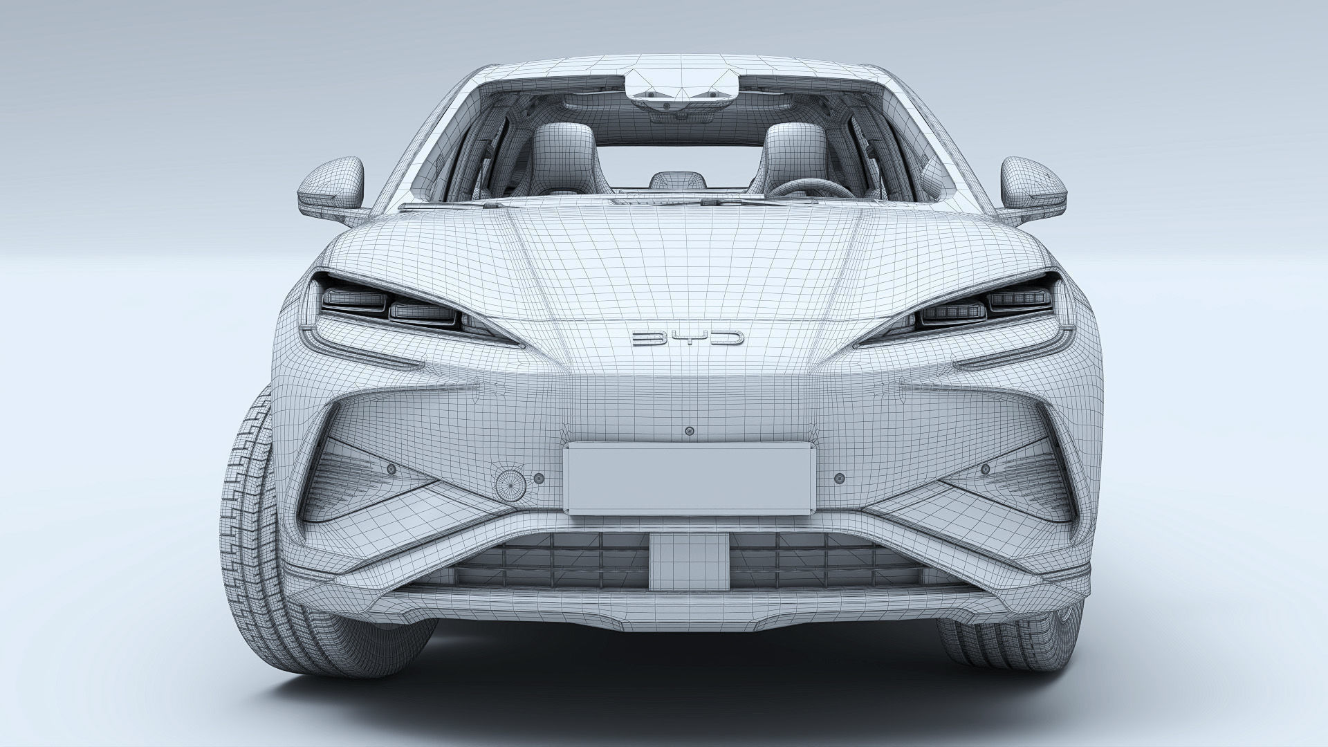 2025 BYD Sea lion 07 EV with interior 3D model_27