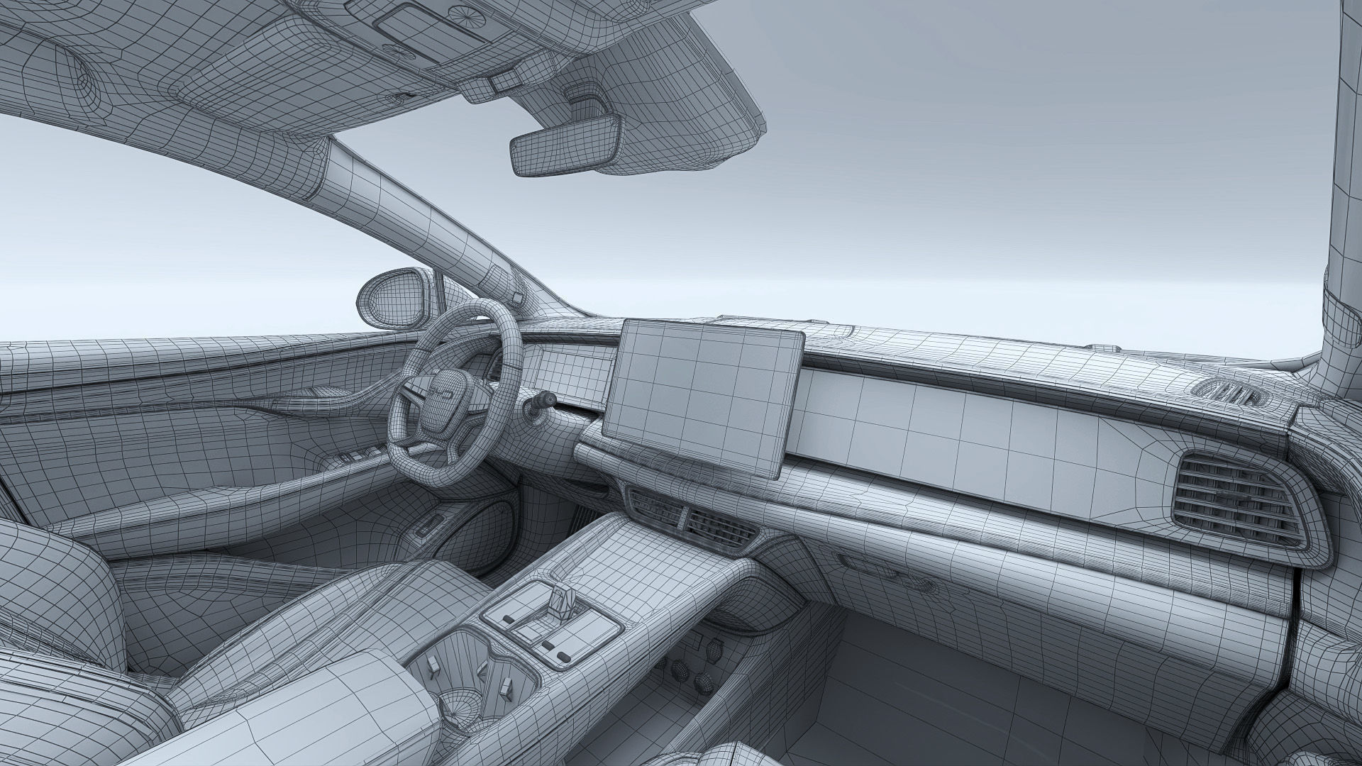 2025 BYD Sea lion 07 EV with interior 3D model_41