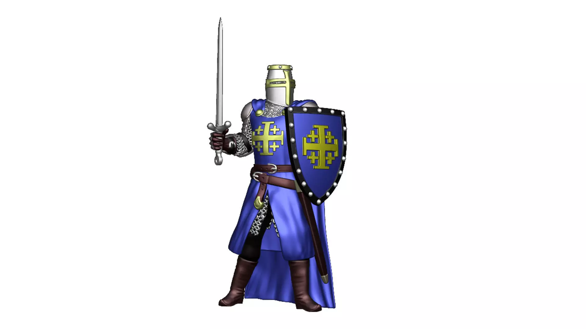 Order of the Holy Sepulcher of Jerusalem crusader Infantry 4 3D print model