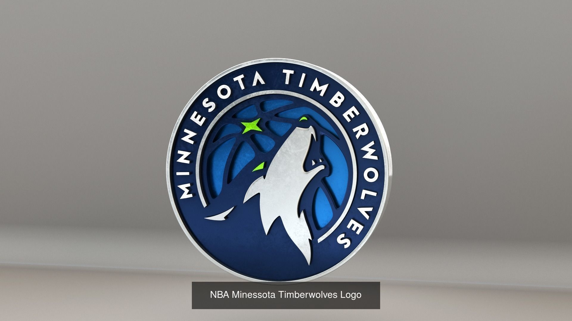 NBA Northwest Division Teams Logos 3D Model Collection_7