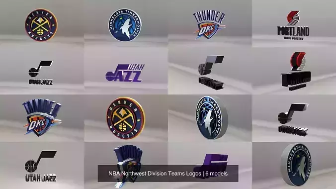 NBA Northwest Division Teams Logos