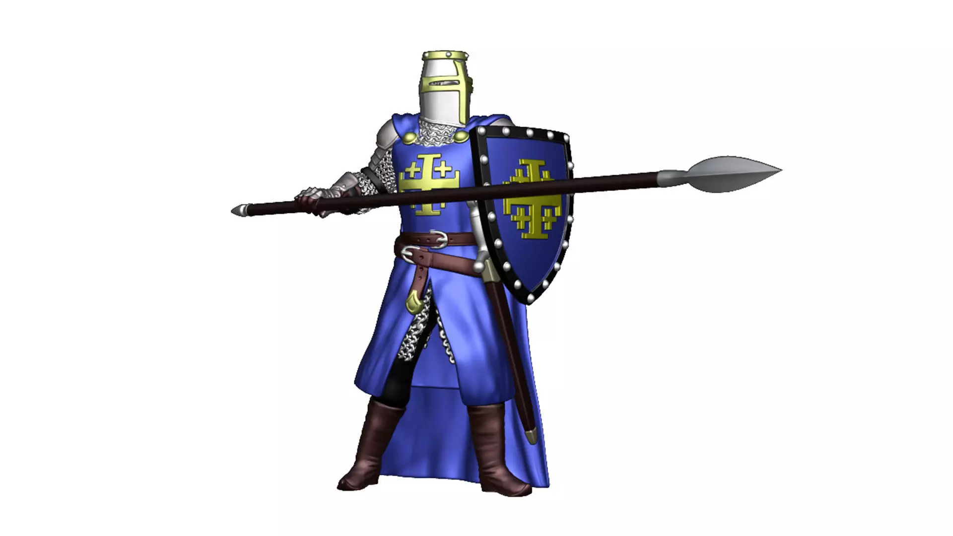 Order of the Holy Sepulcher of Jerusalem crusader Infantry 5 3D print model