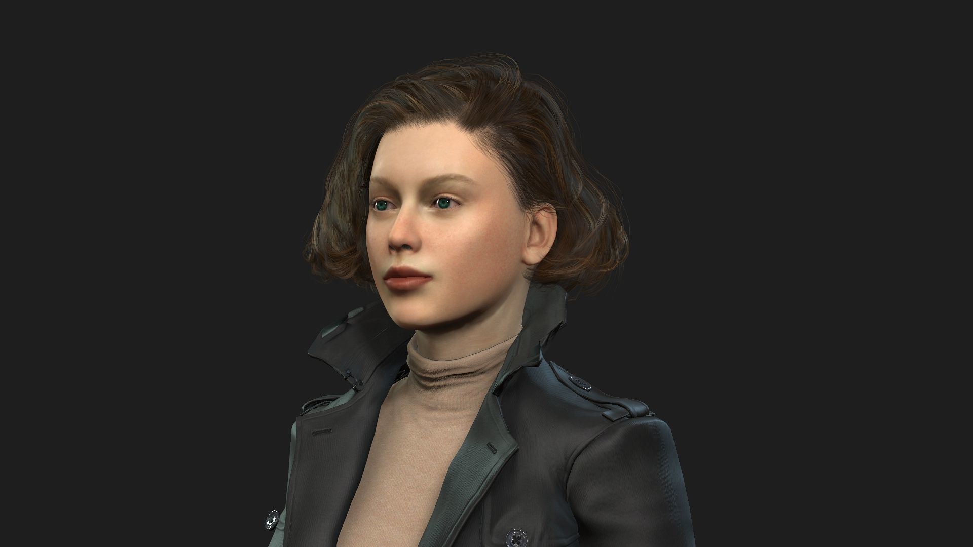 Realistic 3D Model of a Woman 3D model_8