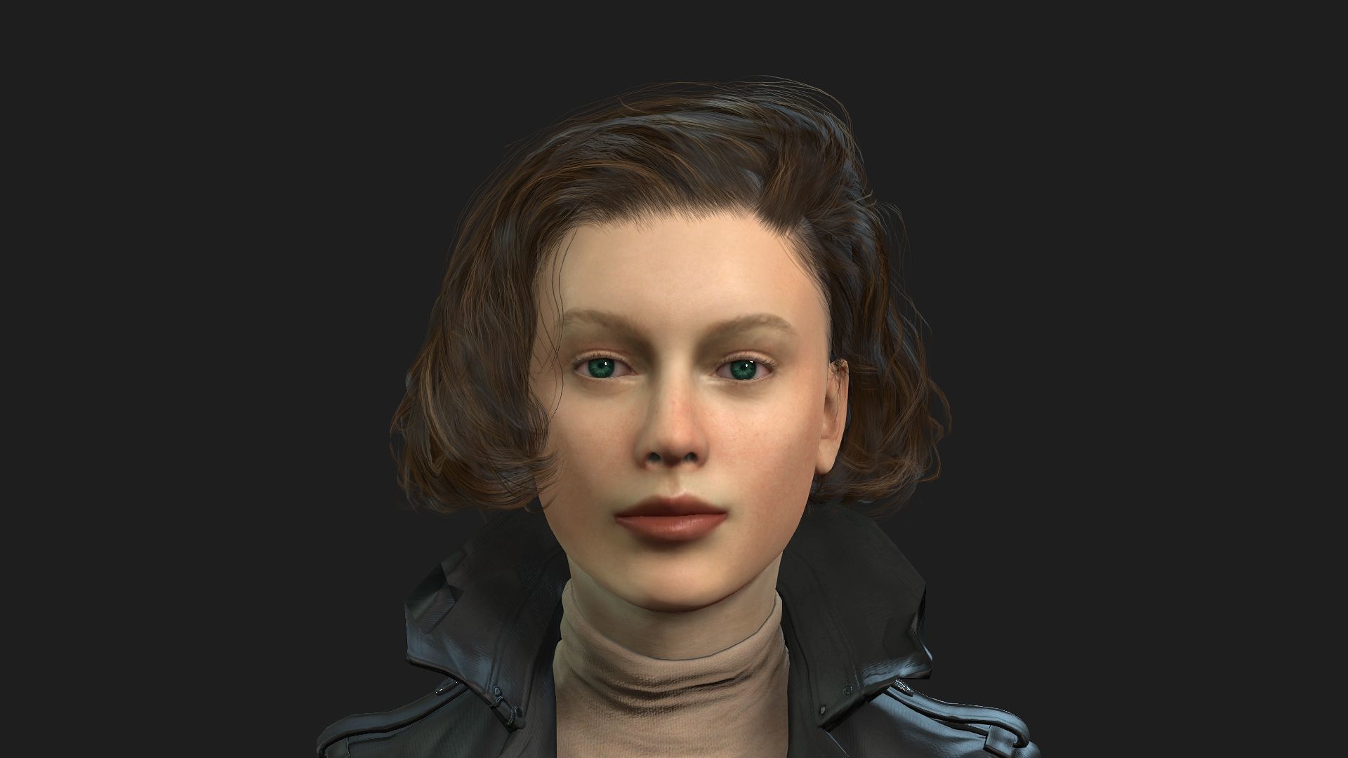 Realistic 3D Model of a Woman 3D model_3