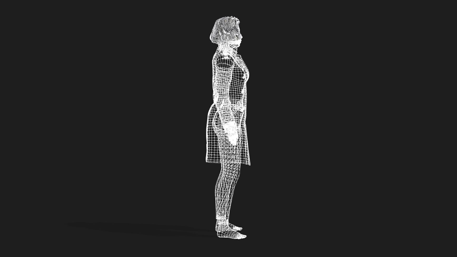 Realistic 3D Model of a Woman 3D model_12