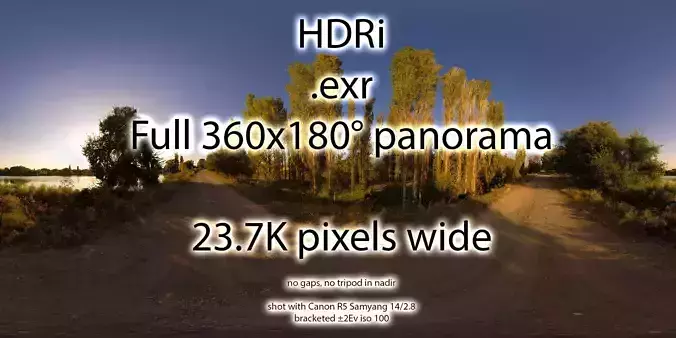 dirt road lake evening 2