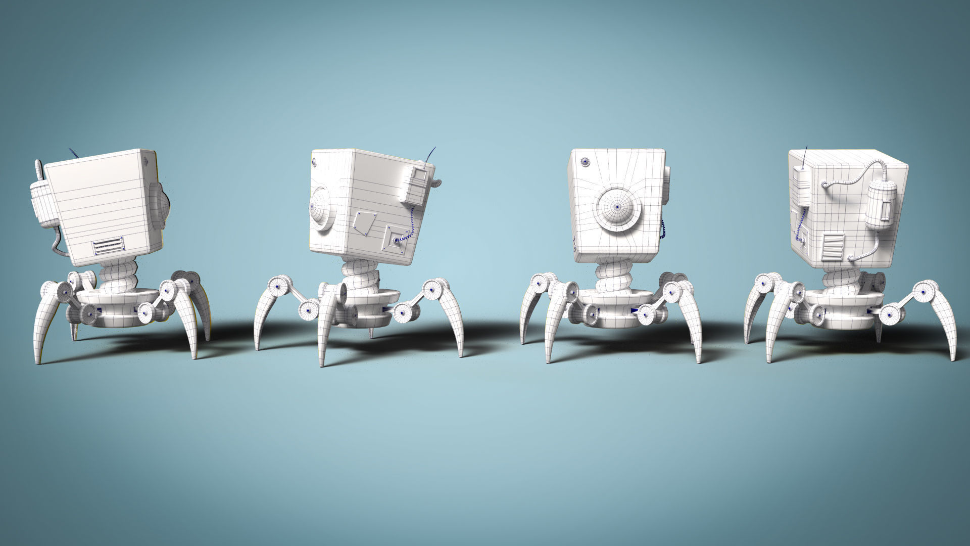 Quad Leg Robo 3D model_2