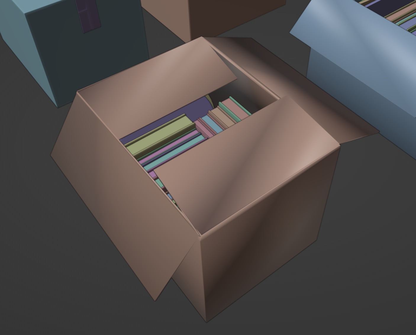 Cardboard Boxes Pile Collection 3D model_12