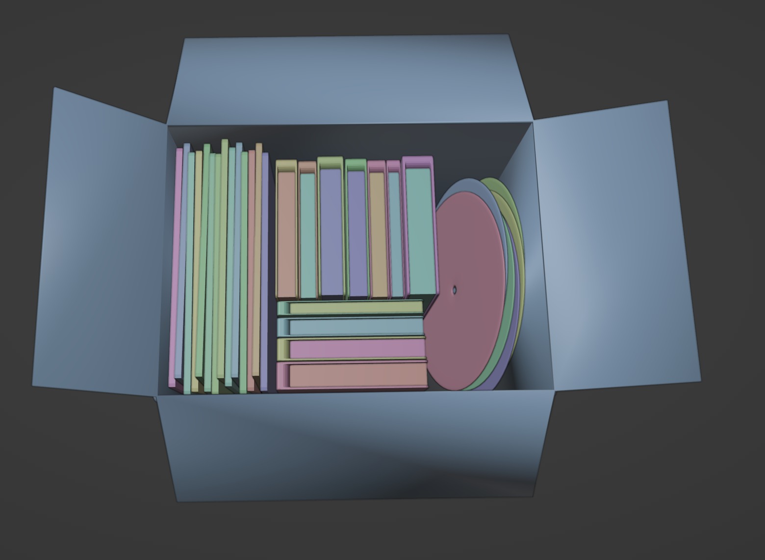 Cardboard Boxes Pile Collection 3D model_11