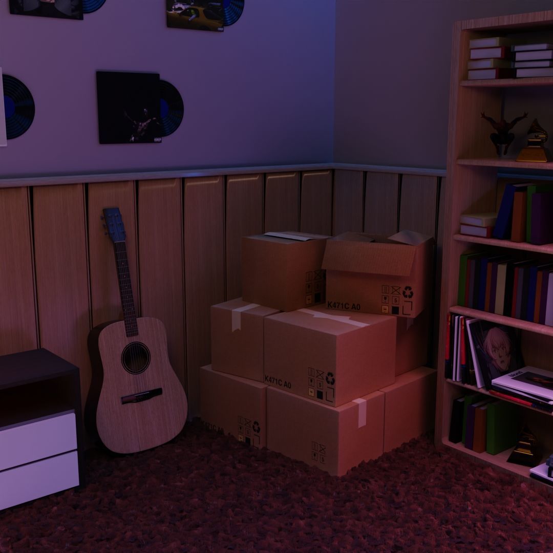 Cardboard Boxes Pile Collection 3D model_1