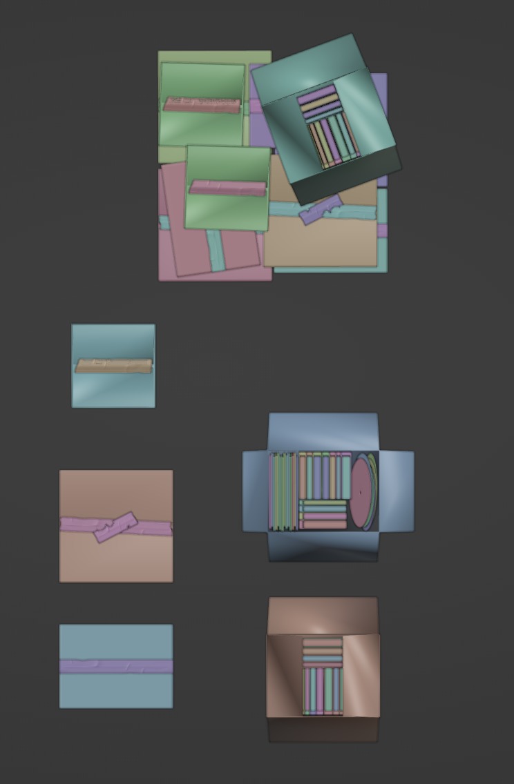 Cardboard Boxes Pile Collection 3D model_10