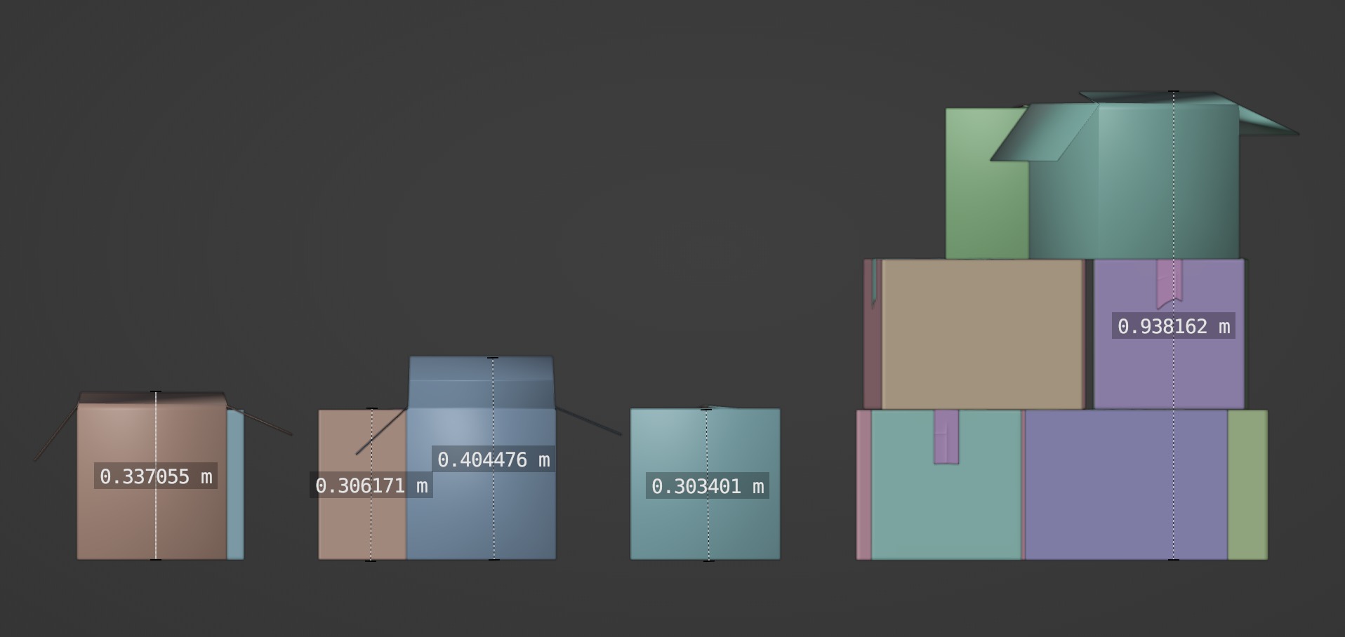 Cardboard Boxes Pile Collection 3D model_8