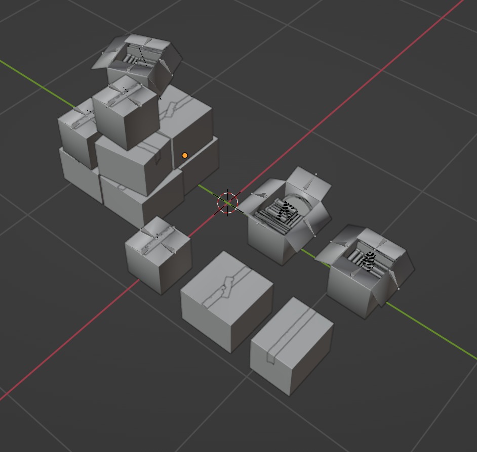 Cardboard Boxes Pile Collection 3D model_20