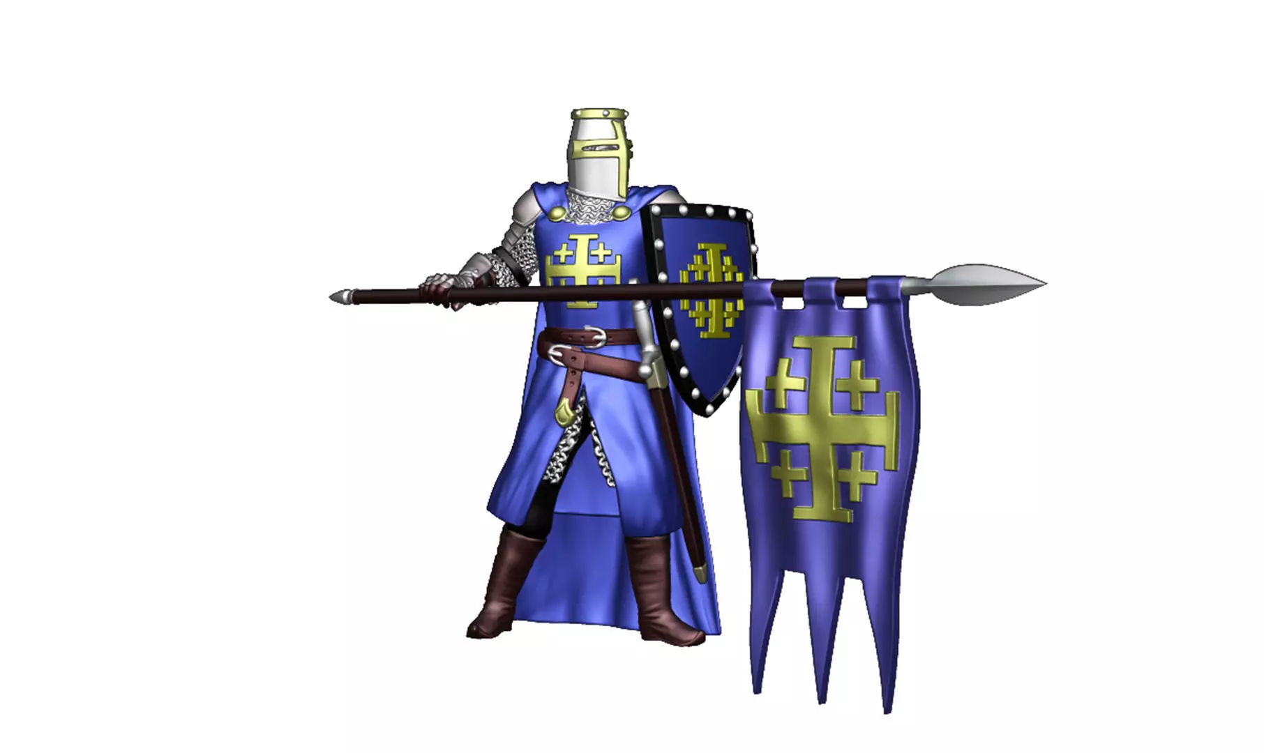 Holy Sepulcher of Jerusalem crusader Infantry 6 3D print model