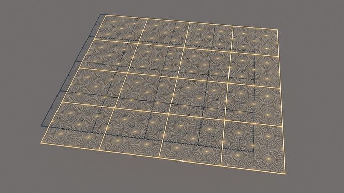 Gold Decorative Panel 7 Free 3D model