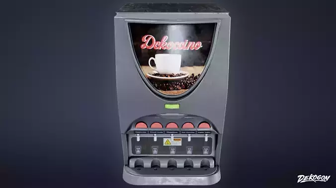 SHOPPING AND GROCERY - Cappuccino Machine 01 - LOW POLY