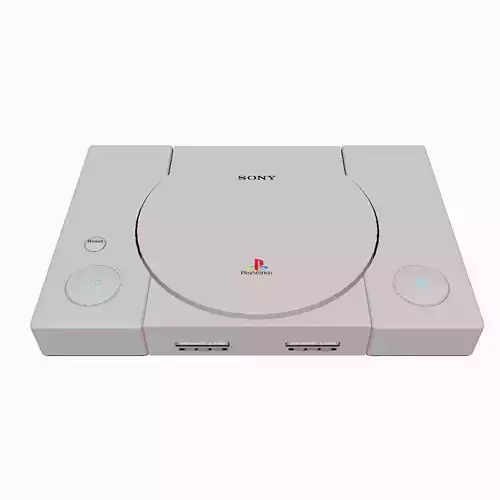 PlayStation 1 Console 3D Model Low-poly 3D model