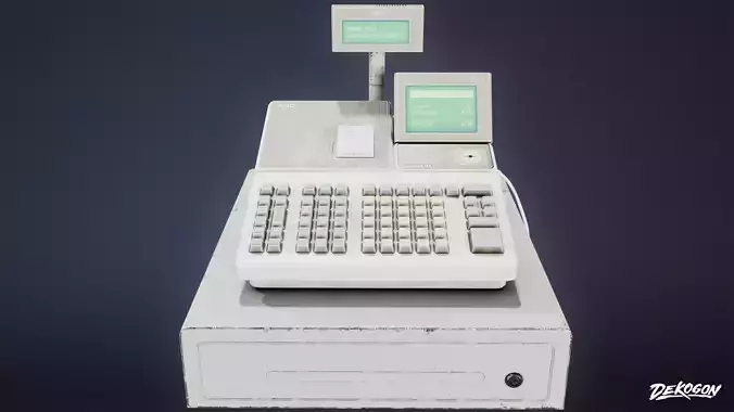 SHOPPING AND GROCERY - Cash Register 01 - LOW POLY