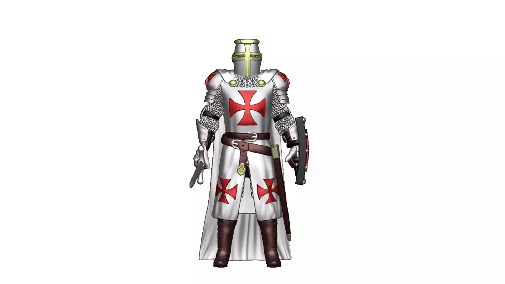 Knights Templar Crusader 3 3D print model