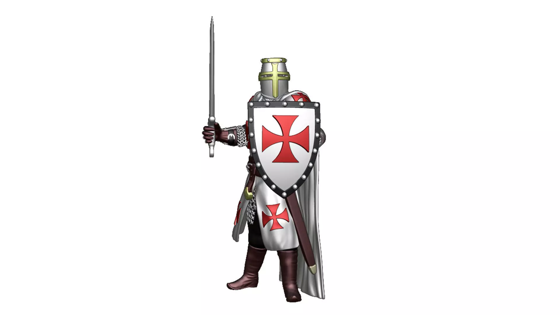 Knights Templar Crusader 4 3D print model