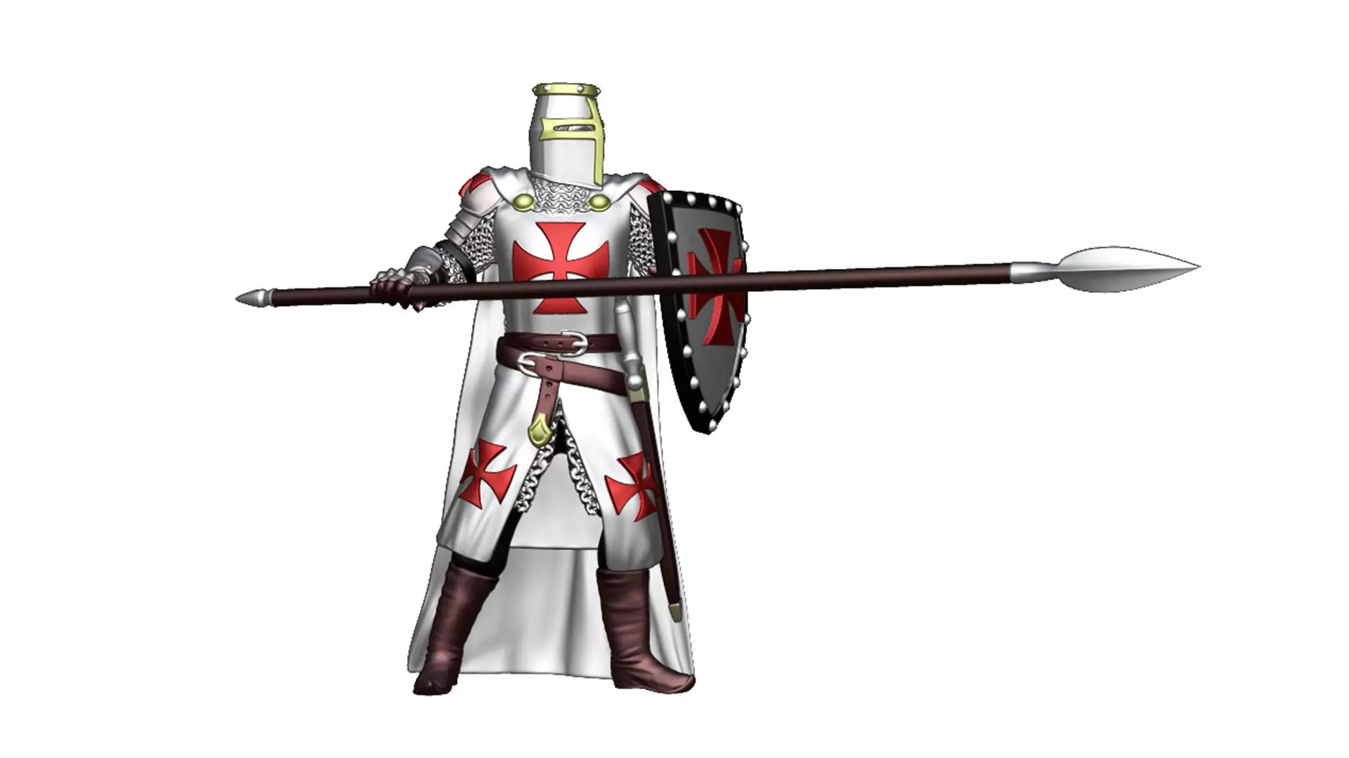 Knights Templar Crusader 5 3D print model