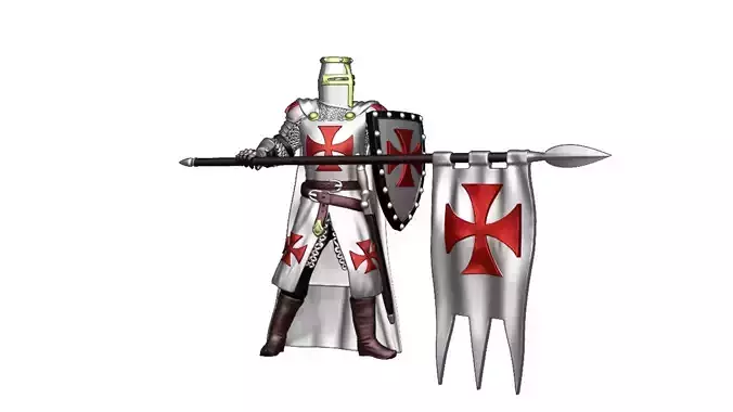 Knights Templar Crusader 6 3D print model