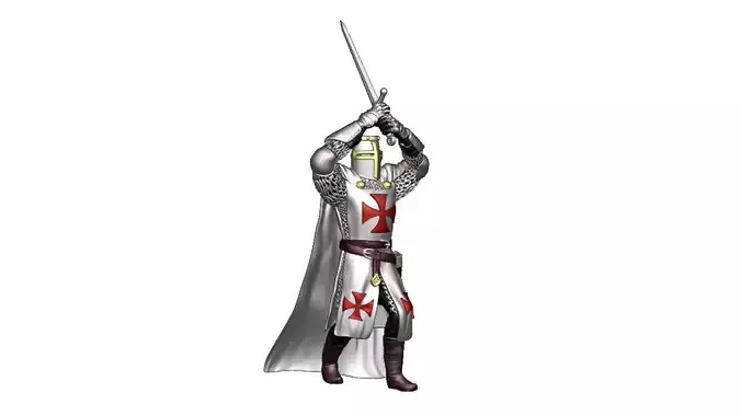 Knights Templar Crusader 7 3D print model