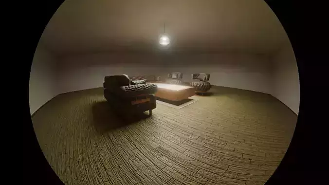 Luxury Leather Sofa Set and Coffee Table - Modern Design 3D model