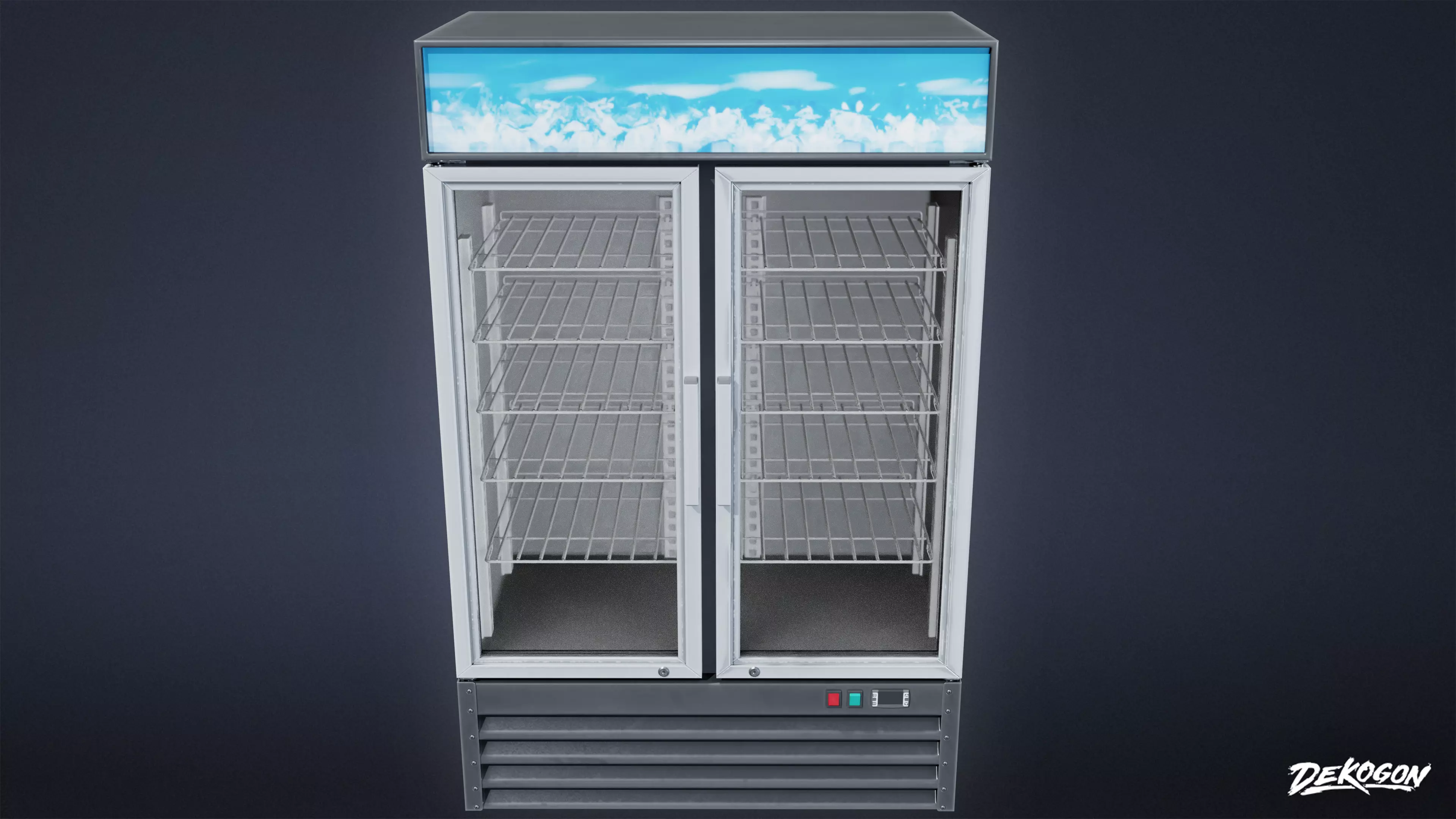 SHOPPING AND GROCERY - Cooler 01 - LOW POLY Low-poly 3D model