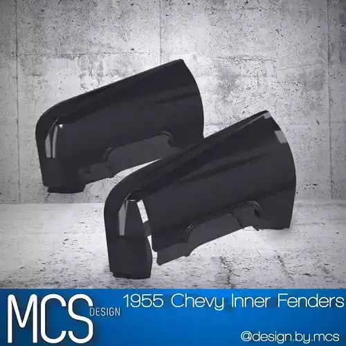AMT 1955 Chevy Inner Front Fenders x2 versions 3D print model